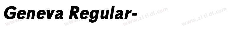 Geneva Regular字体转换